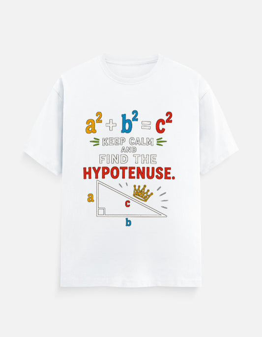 "Find the Hypotenuse" Math Graphic Classic Crew Tee
