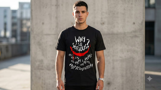 "Why So Serious?" Graphic Printed Unisex Crew Neck Tee by AuraReiment
