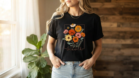 Keep Growing Sunflower Graphic Tee by AuraReiment