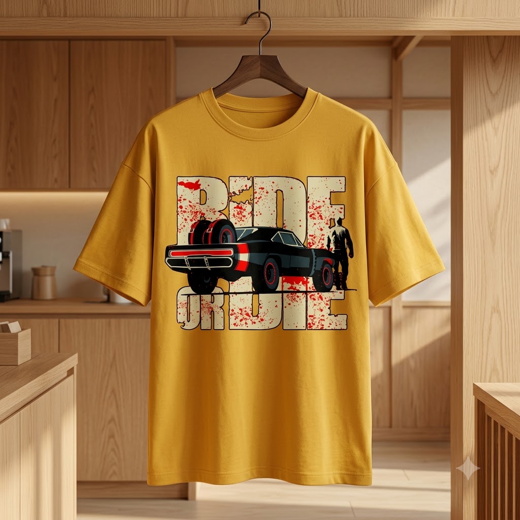 "Ride or Die" Street Culture Oversized Graphic Tee by AuraReiment