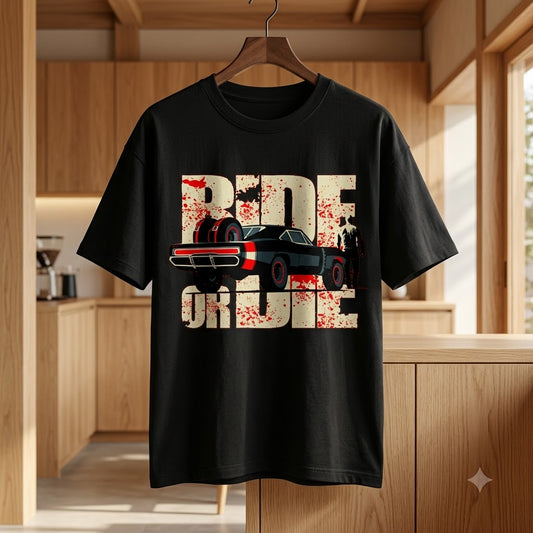 "Ride or Die" Street Culture Oversized Graphic Tee by AuraReiment