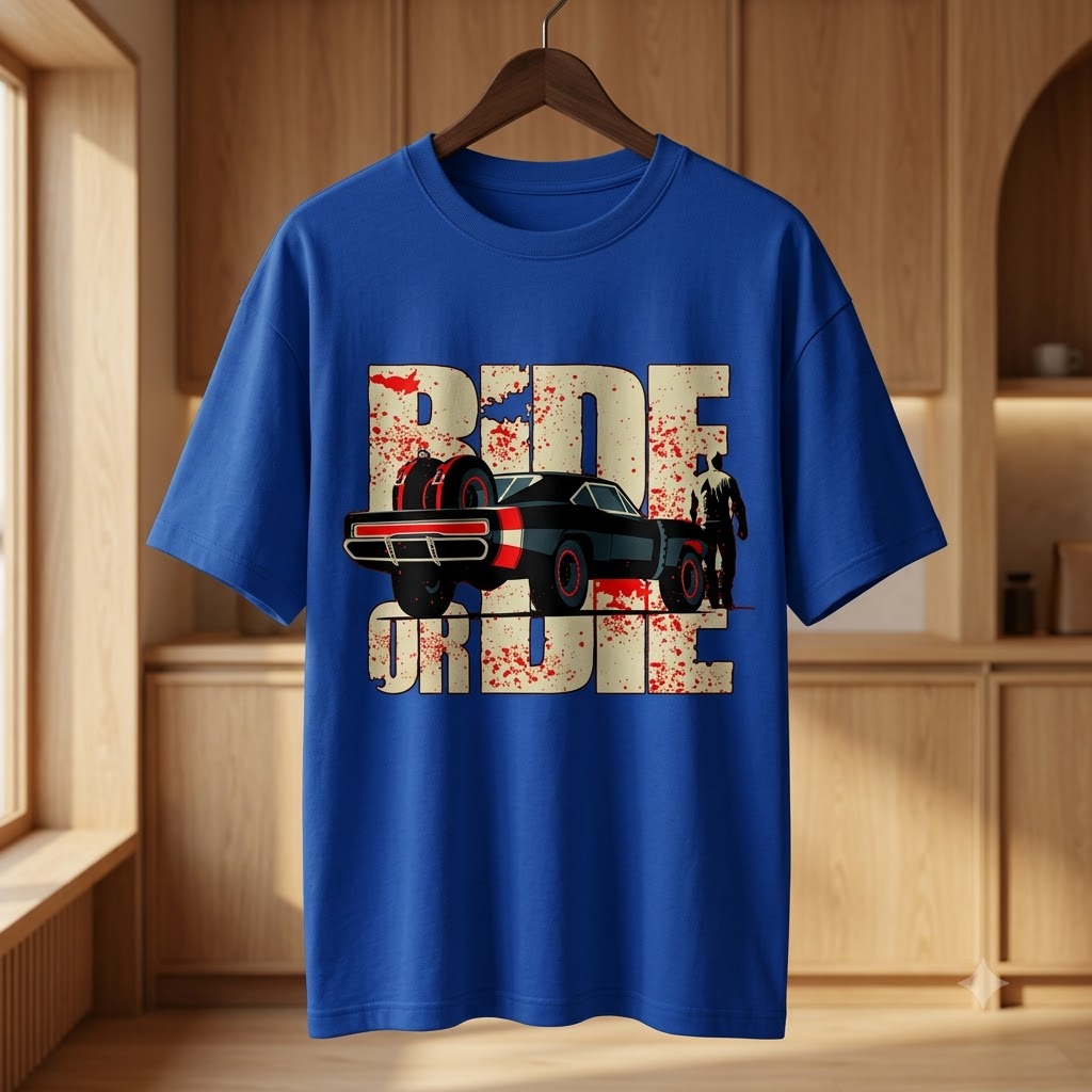 "Ride or Die" Street Culture Oversized Graphic Tee by AuraReiment