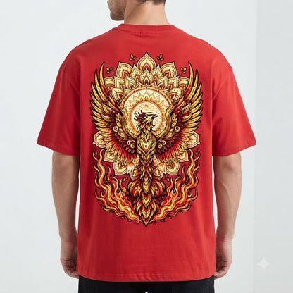 "Phoenix Flame" Oversized Graphic Tee by AuraReiment