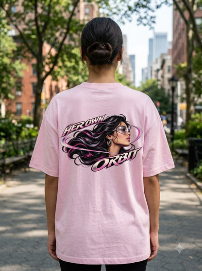 "Her Own Orbit" Oversized Graphic T-Shirt