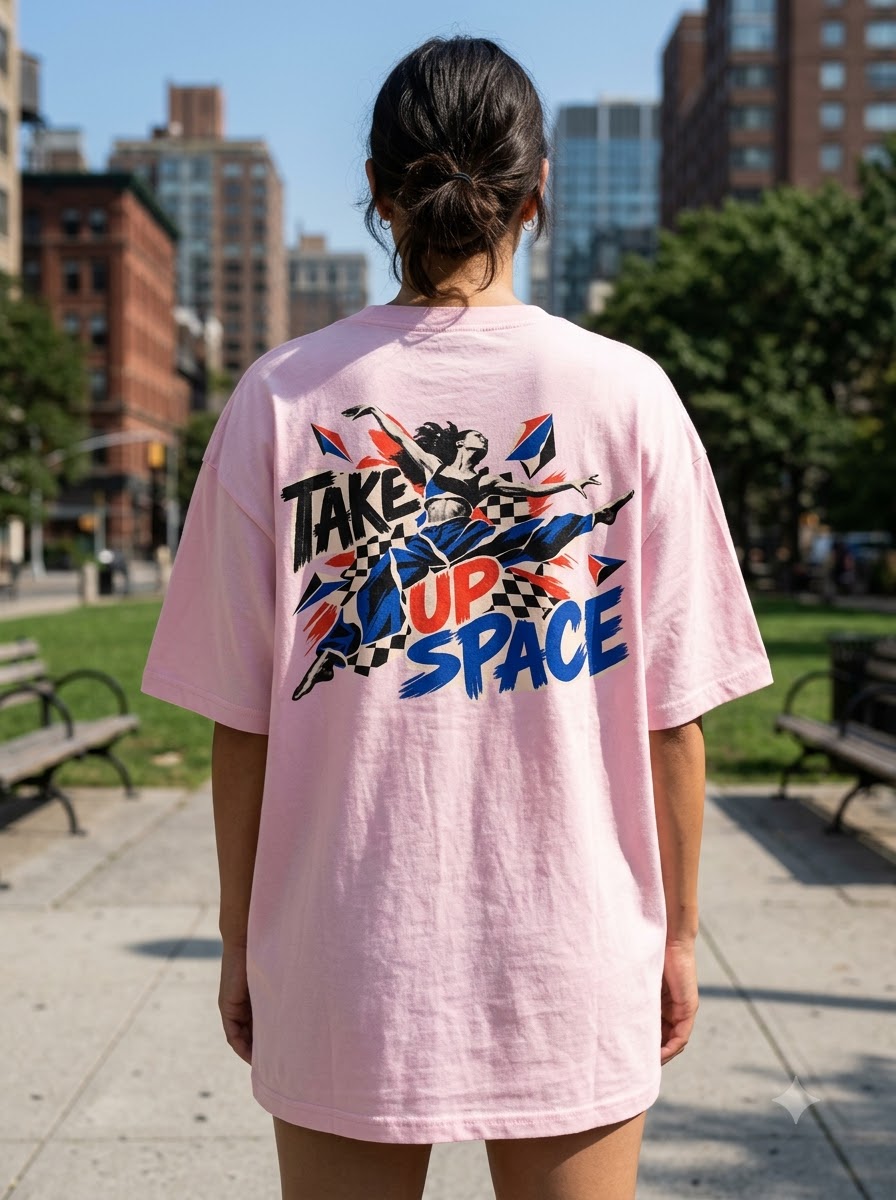 "Take Up Space" Oversized Graphic Tee