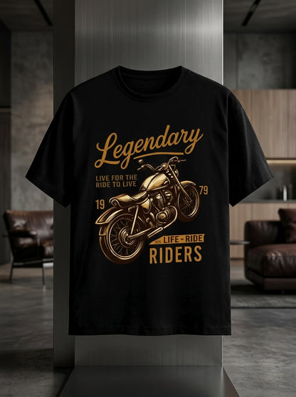 "Legendary Riders" Vintage Moto Graphic Tee by AuraReiment
