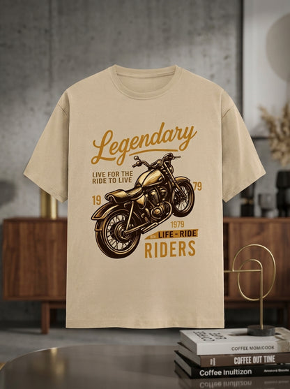 "Legendary Riders" Vintage Moto Graphic Tee by AuraReiment