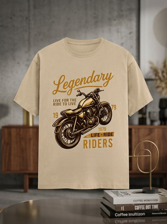 "Legendary Riders" Vintage Moto Graphic Tee by AuraReiment