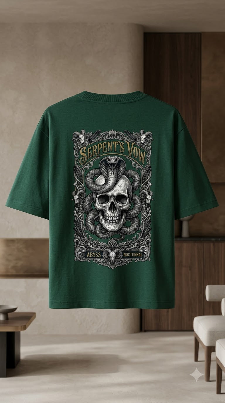 Serpent Crest Heavyweight Graphic Tee by AuraReiment