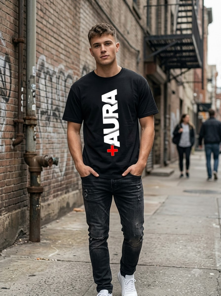 "AURA" Graphic Streetwear Unisex Crew Tee by AuraReiment