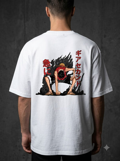 "Gear Second" Anime Graphic Oversized Tee by AuraReiment