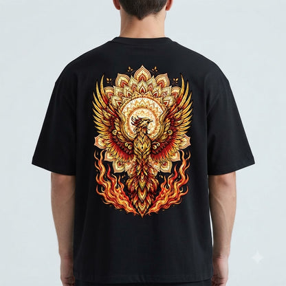 "Phoenix Flame" Oversized Graphic Tee by AuraReiment