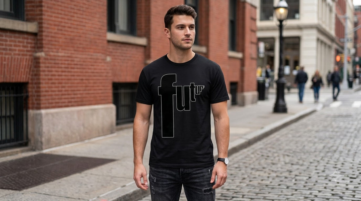 "Future" Graphic Classic Crew Tee by AuraReiment