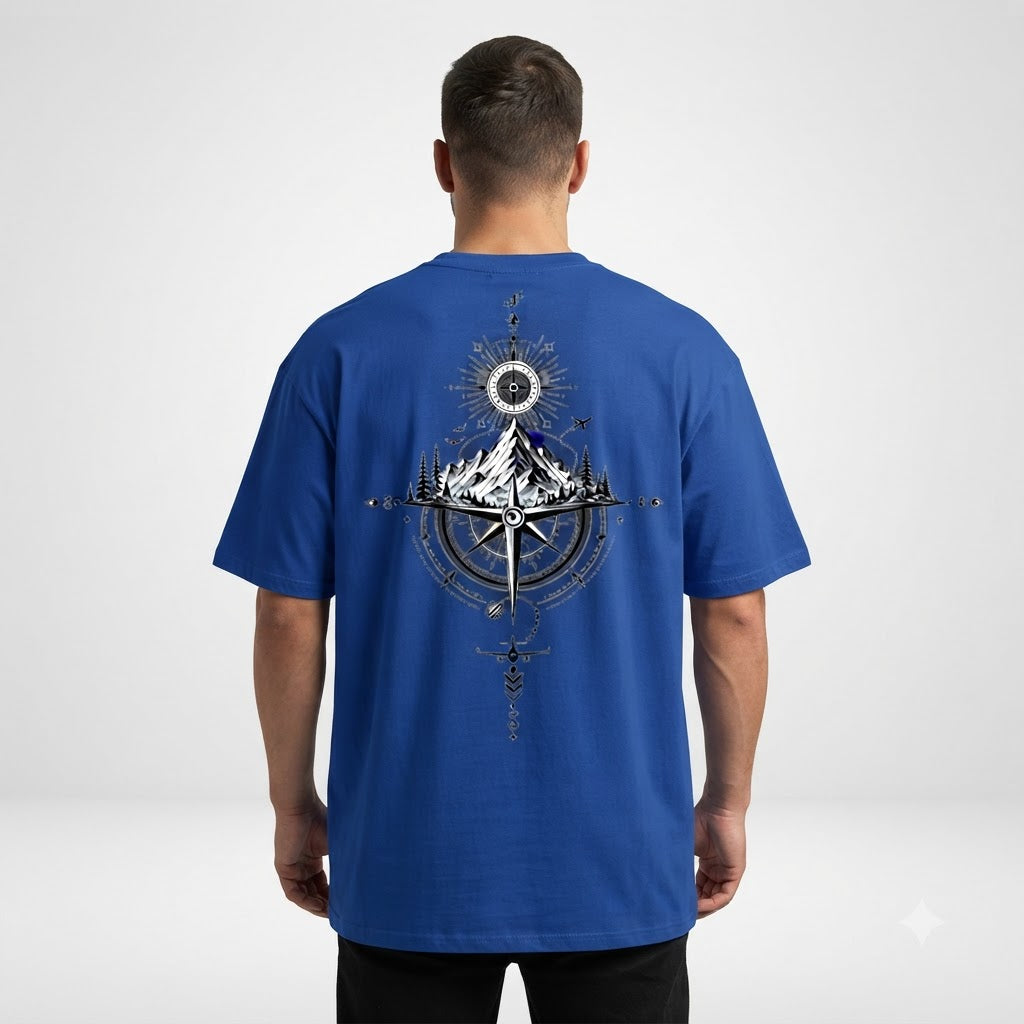 "True North" Explorer Oversized Graphic Tee by AuraReiment