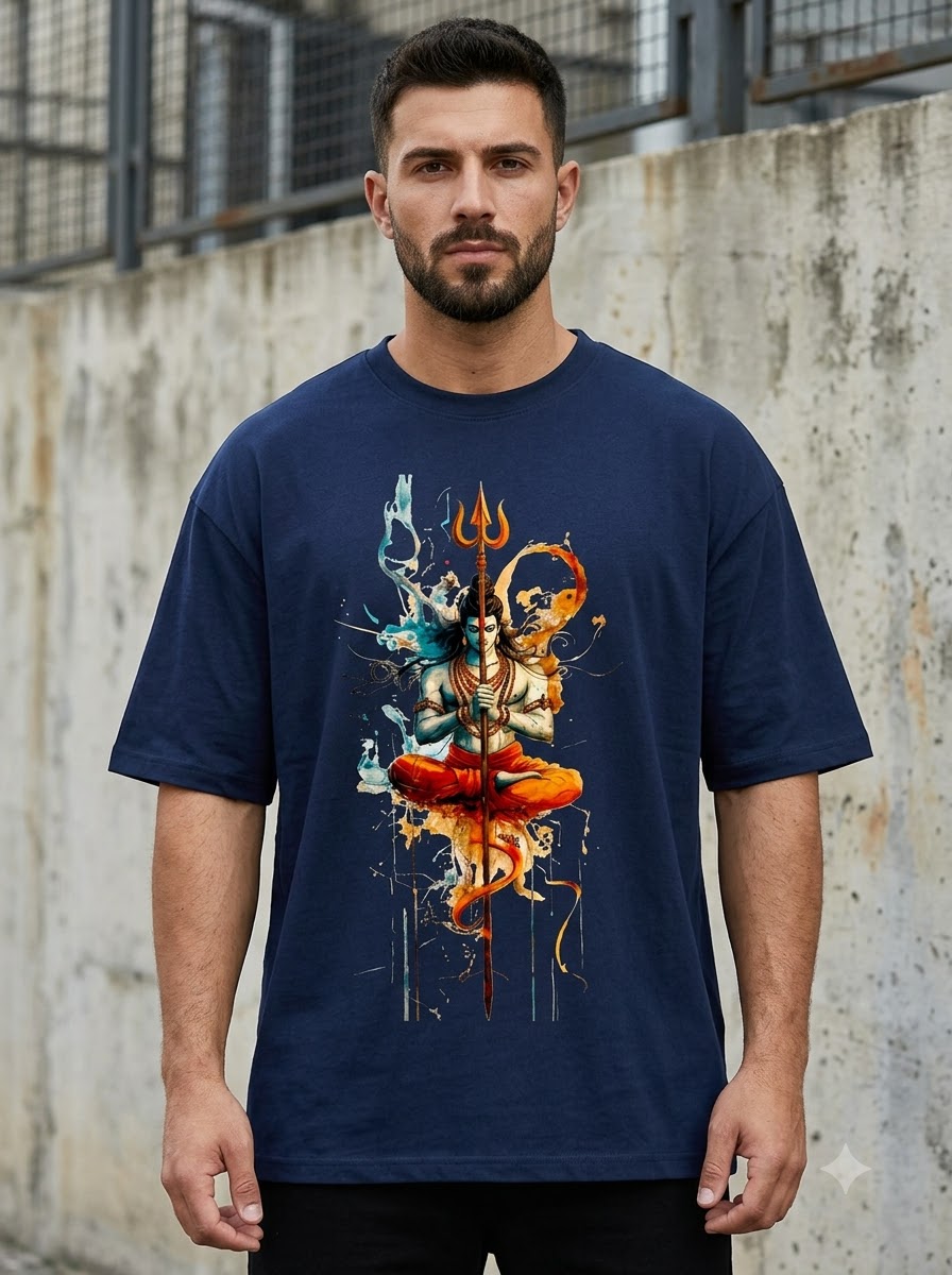 Shiva "Cosmic Balance" Heavyweight Oversized T-Shirt by AuraReiment