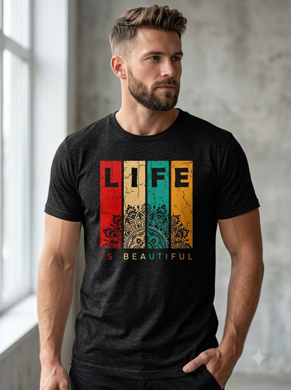 Vibrant & Inspirational: Life is Beautiful Graphic Unisex Tee by AuraReiment