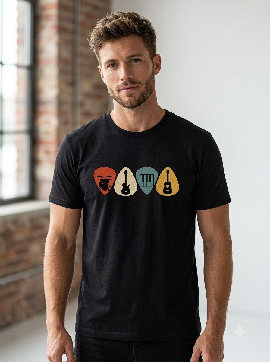 Music & Rhythm: Musical Picks Graphic Unisex Tee by AuraReiment