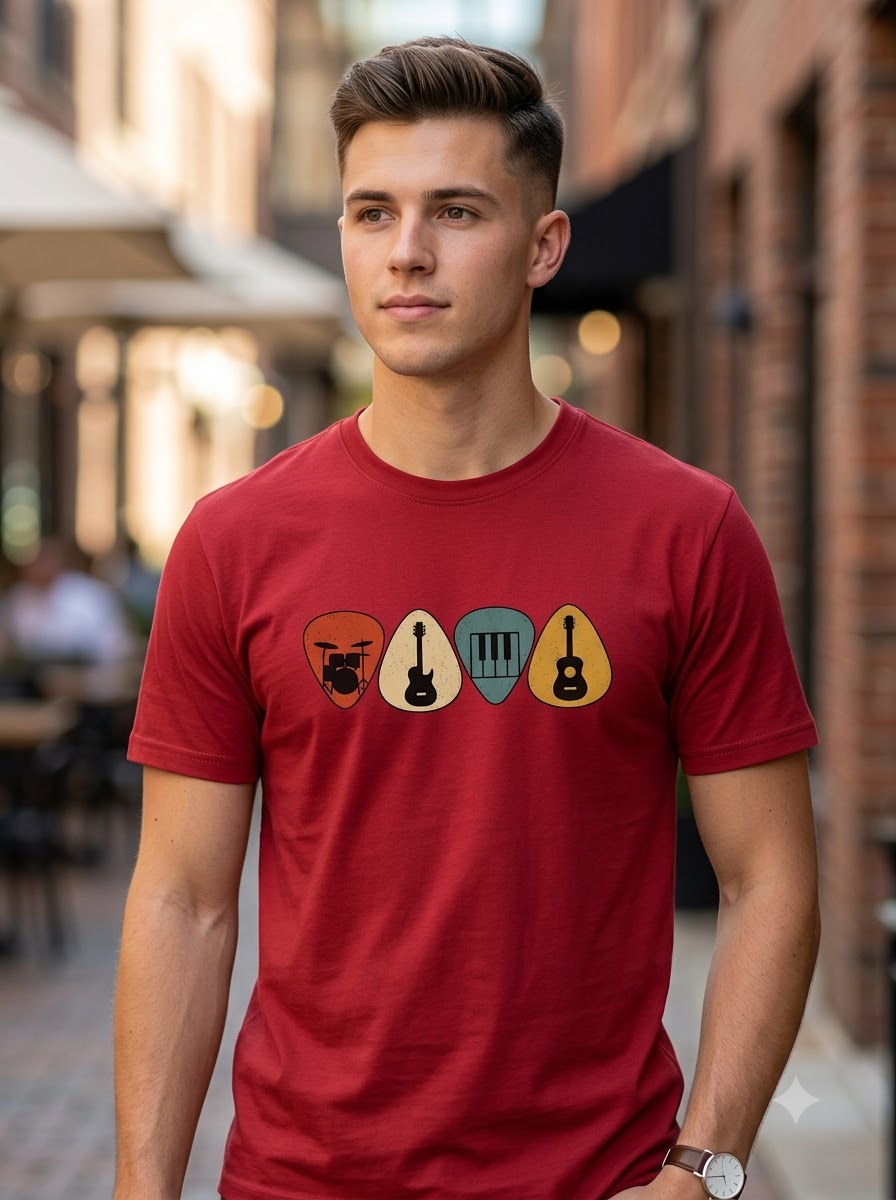 Music & Rhythm: Musical Picks Graphic Unisex Tee by AuraReiment