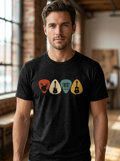 Music & Rhythm: Musical Picks Graphic Unisex Tee by AuraReiment