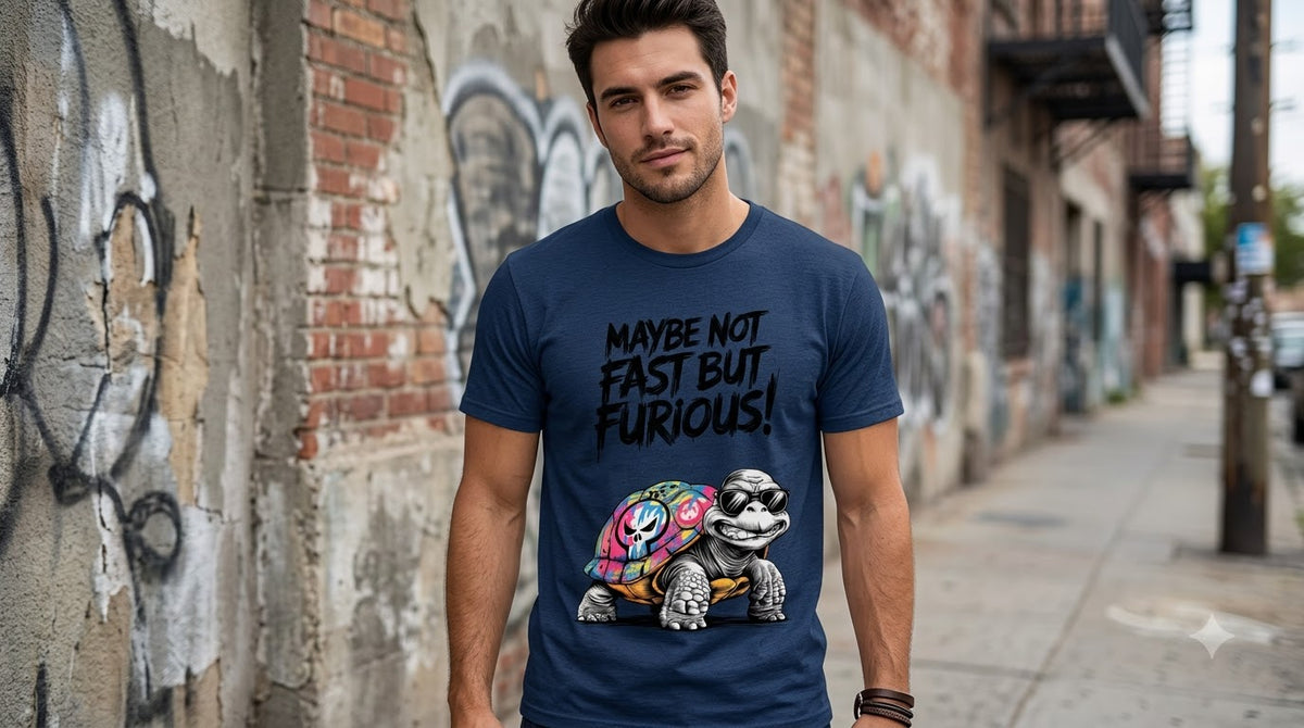 "Maybe Not Fast But Furious" Classic Crew Tee by AuraReiment