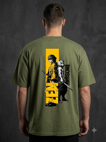 "Thunder Breathing" Graphic Oversized Tee by AuraReiment