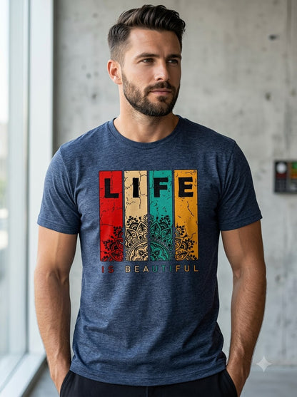 Vibrant & Inspirational: Life is Beautiful Graphic Unisex Tee by AuraReiment