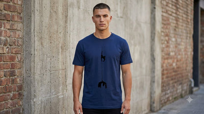 Hanging Silhouette Graphic Print Unisex Cotton Tee by AuraReiment