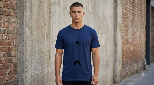 Hanging Silhouette Graphic Print Unisex Cotton Tee by AuraReiment
