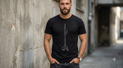 Hanging Silhouette Graphic Print Unisex Cotton Tee by AuraReiment