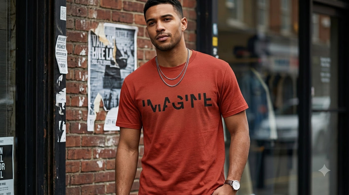 "Imagine" Slogan Graphic Unisex Everyday Cotton Tee by AuraReiment