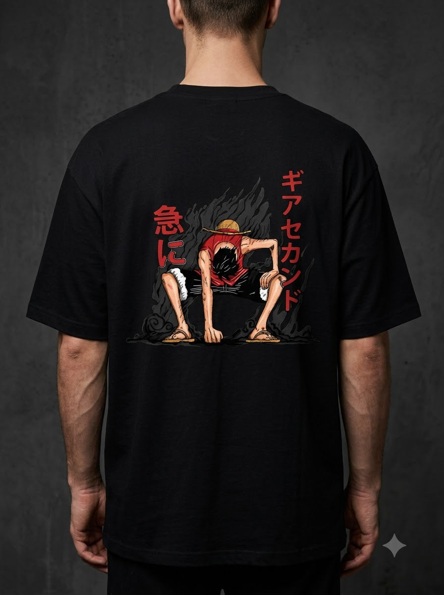 "Gear Second" Anime Graphic Oversized Tee by AuraReiment