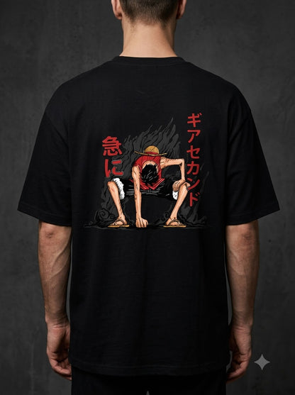 "Gear Second" Anime Graphic Oversized Tee by AuraReiment