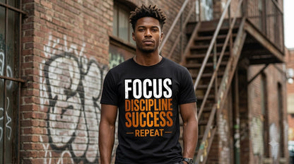 "Success Routine" Inspirational Typography Tee by AuraReiment