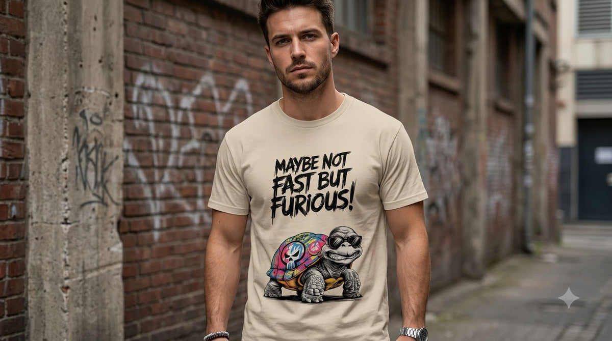 "Maybe Not Fast But Furious" Classic Crew Tee by AuraReiment