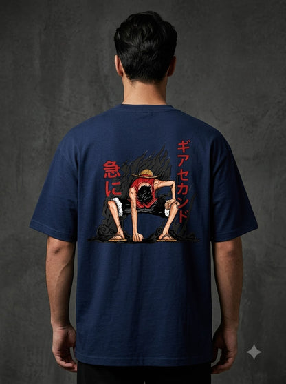 "Gear Second" Anime Graphic Oversized Tee by AuraReiment