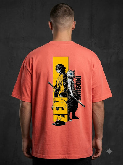 "Thunder Breathing" Graphic Oversized Tee by AuraReiment