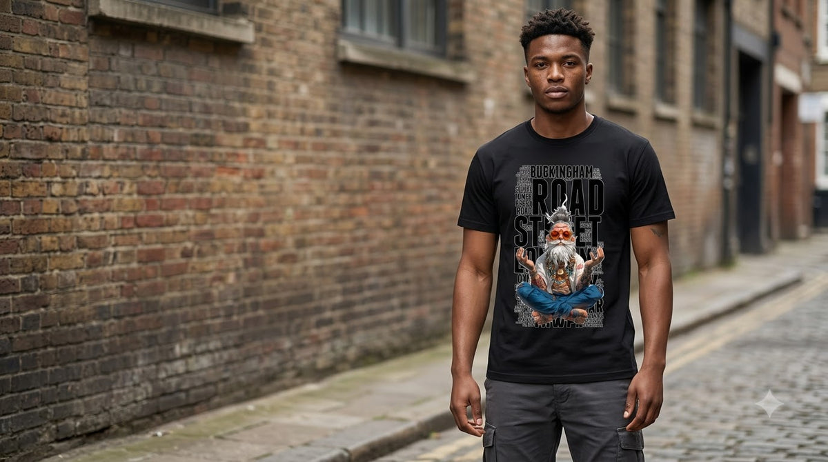 Buckingham Road Street Graphic Classic Crew Tee by AuraReiment