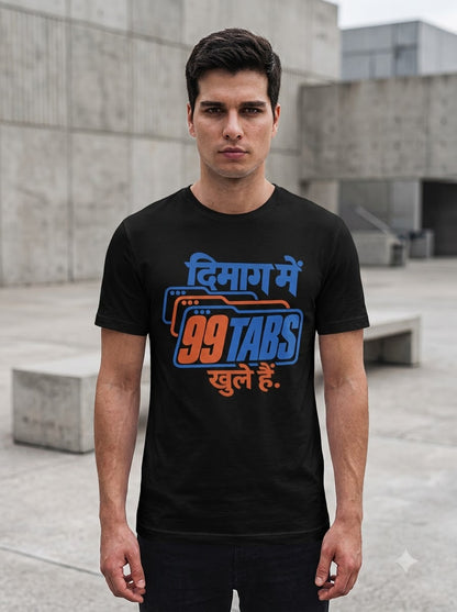 99 Tabs Open Hindi Graphic Tee
