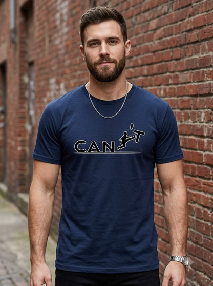 "CAN'T" Inspirational Leap Minimalist Graphic Tee by AuraReiment