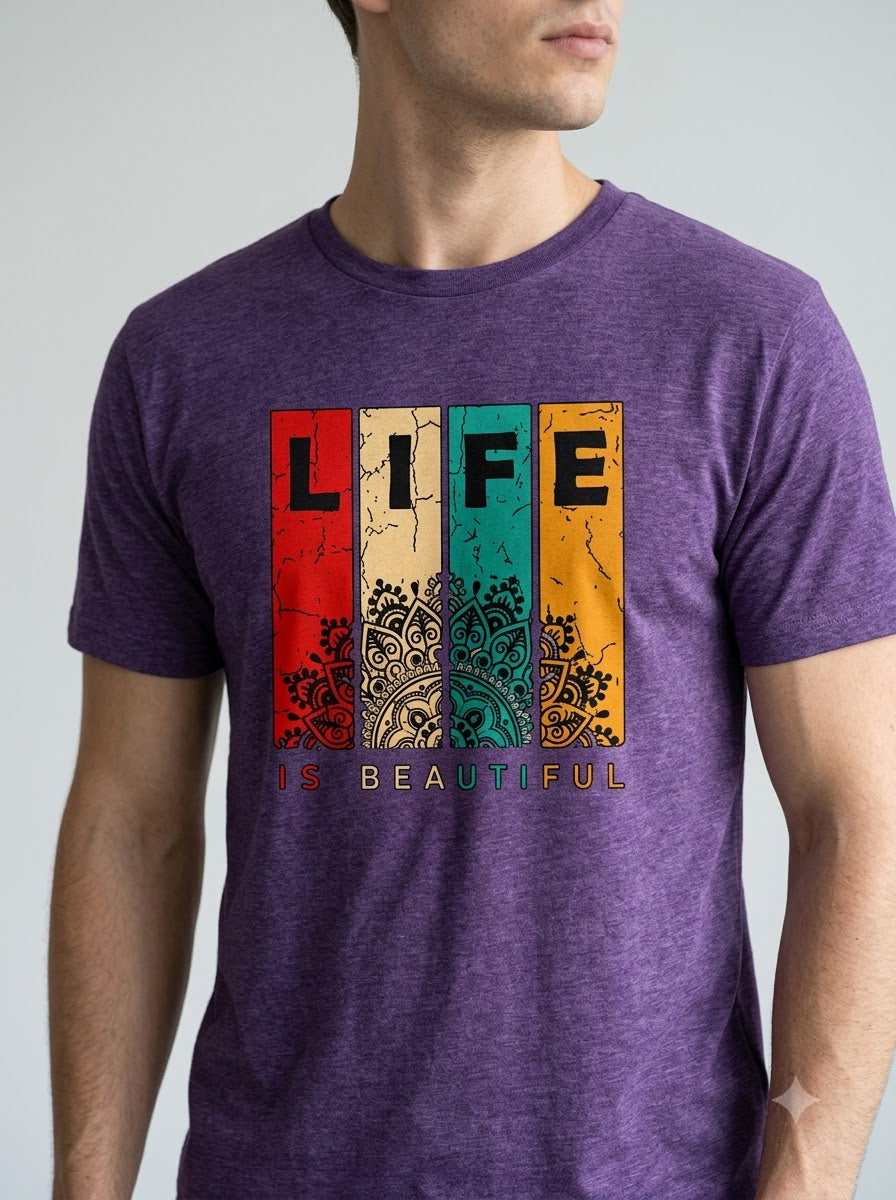 Vibrant & Inspirational: Life is Beautiful Graphic Unisex Tee by AuraReiment
