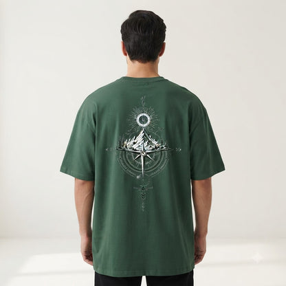 "True North" Explorer Oversized Graphic Tee by AuraReiment