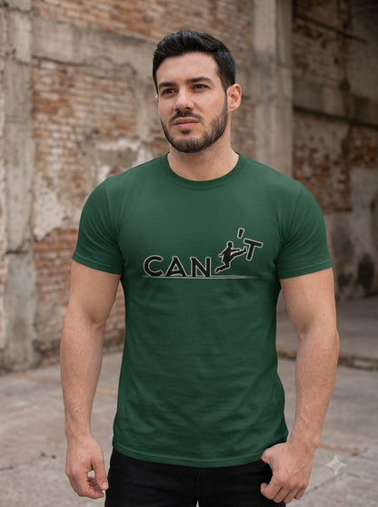 "CAN'T" Inspirational Leap Minimalist Graphic Tee by AuraReiment