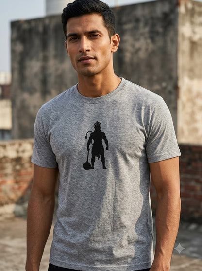 Divine Strength Hanuman Minimalist Print Tee by AuraReiment