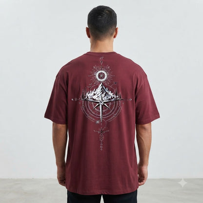 "True North" Explorer Oversized Graphic Tee by AuraReiment