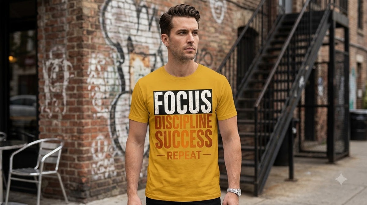 "Success Routine" Inspirational Typography Tee by AuraReiment