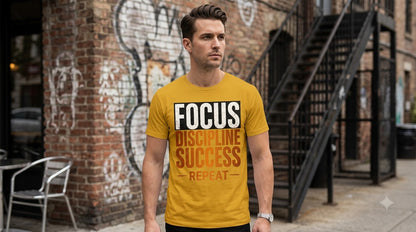 "Success Routine" Inspirational Typography Tee by AuraReiment