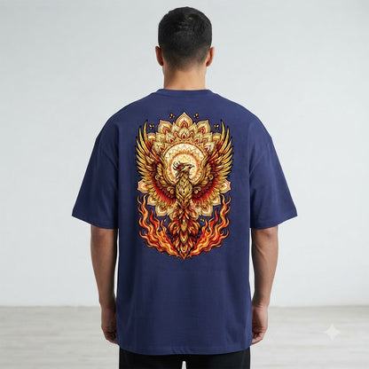 "Phoenix Flame" Oversized Graphic Tee by AuraReiment