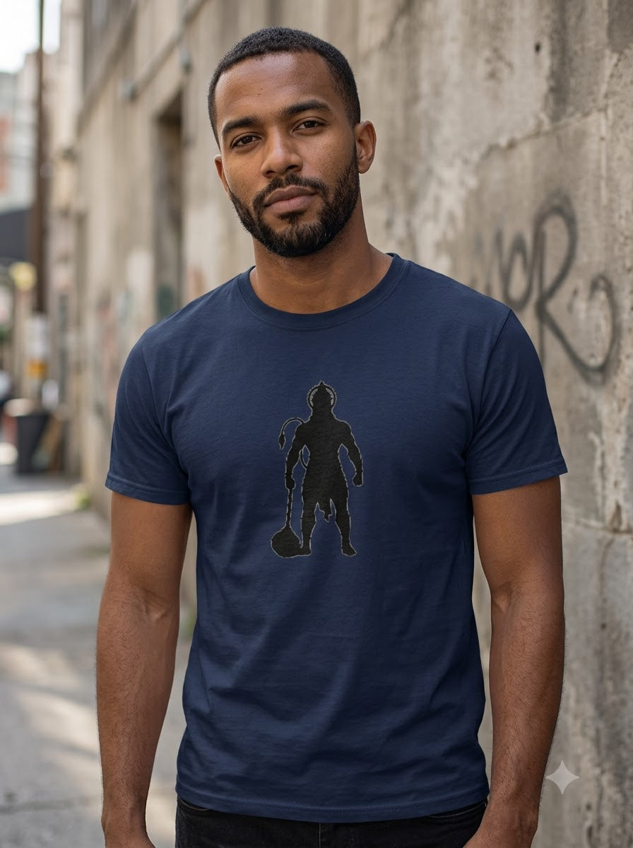 Divine Strength Hanuman Minimalist Print Tee by AuraReiment