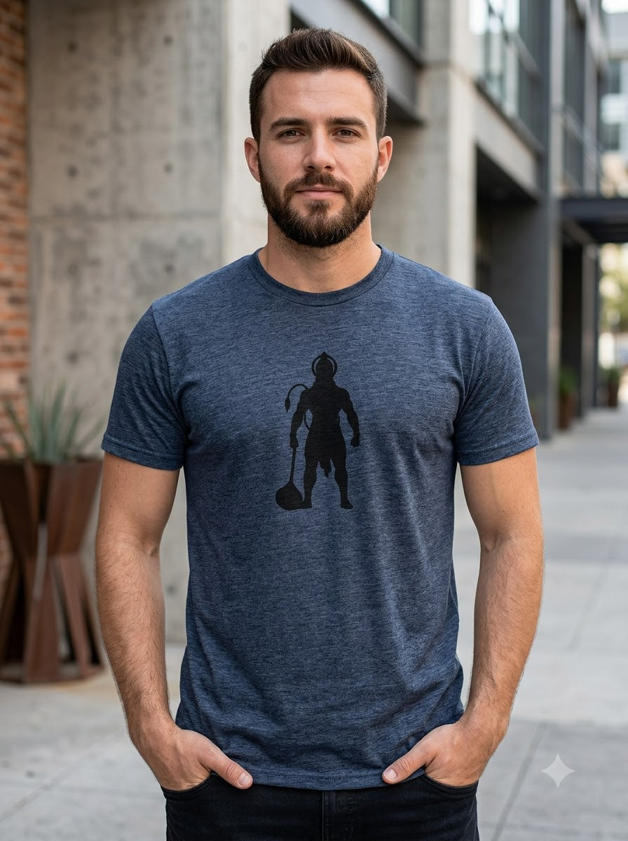 Divine Strength Hanuman Minimalist Print Tee by AuraReiment