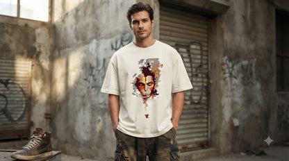 "Bajrangbali" Hanuman Graphic Oversized Tee by AuraReiment
